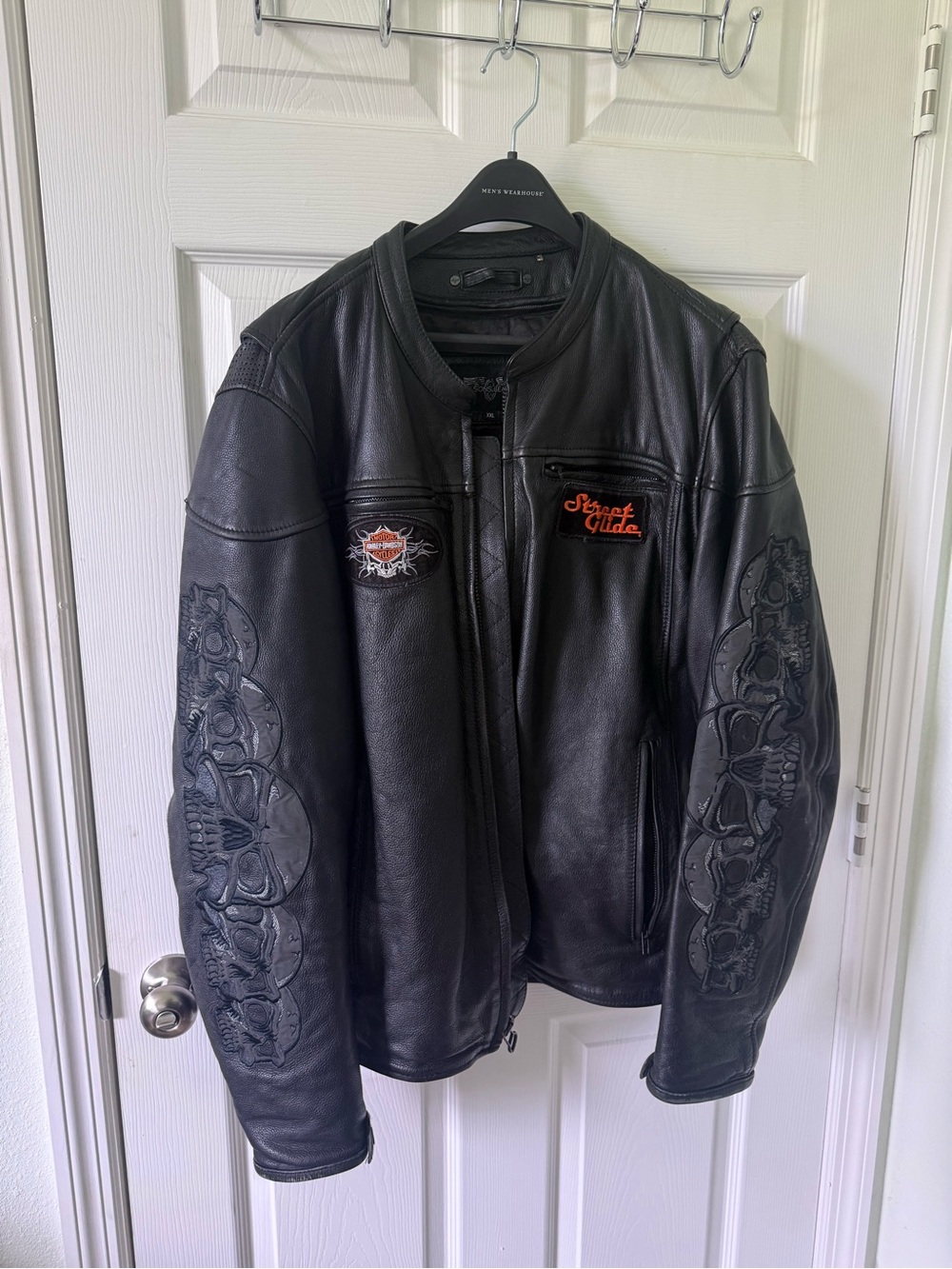 Harley-Davidson Black Leather Men's Jacket - Street Glide Logo